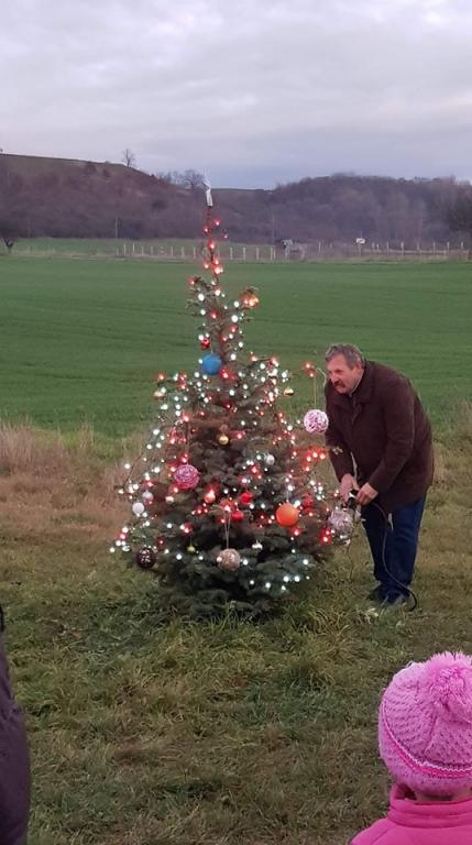Rozsvícení a&nbsp;žehnání vánočního stromu Stroupeč