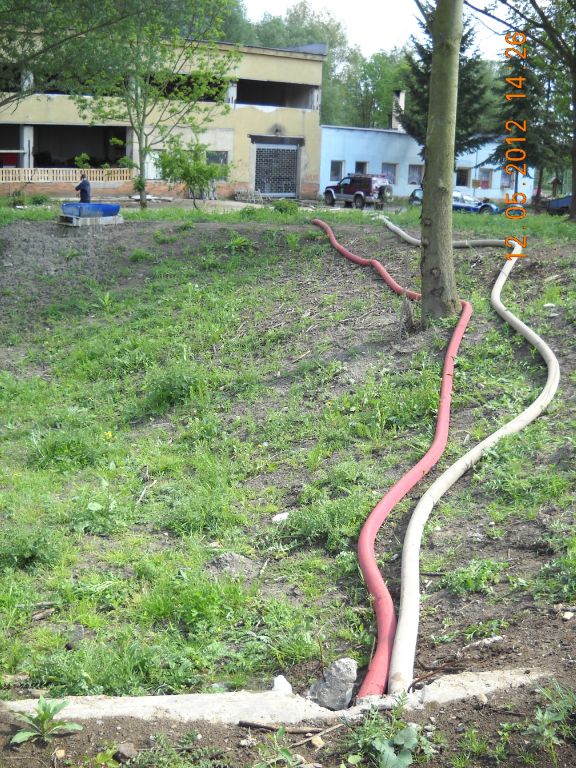 Čerpání vody sklepení Vysočany p.&nbsp;Hyhlan 12.5.2012