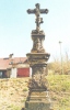 Žiželice - kříž z roku 1773 u kaple