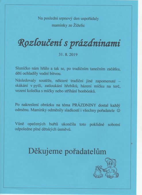 Rozloučení s prázdninami - Žiželice