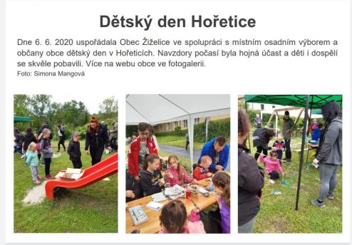 Dětský den v Hořeticích